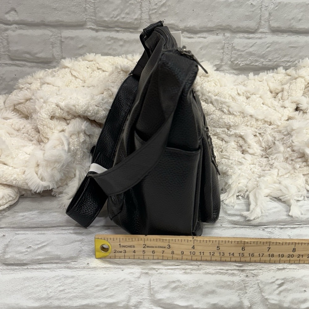 Cee Klein New York Black‎ Cross Body Purse Vegan Leather Designer Bag Purse New - Picture 9 of 13